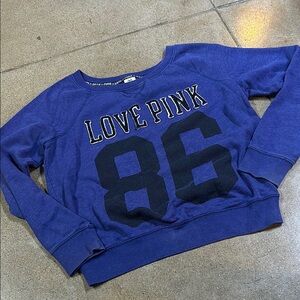 PINK Victoria's Secret Blue Love Pink 86 Top